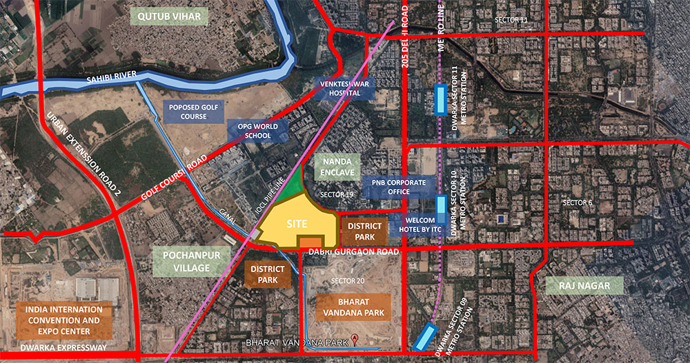 Omaxe State Dwarka Location Map